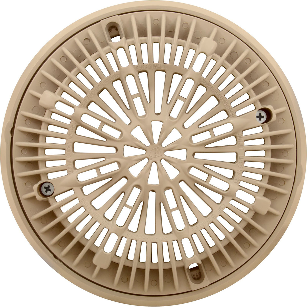 Gunite Main Drain Frame, Galaxy Lid (Av) , Tan : 25531-039-000