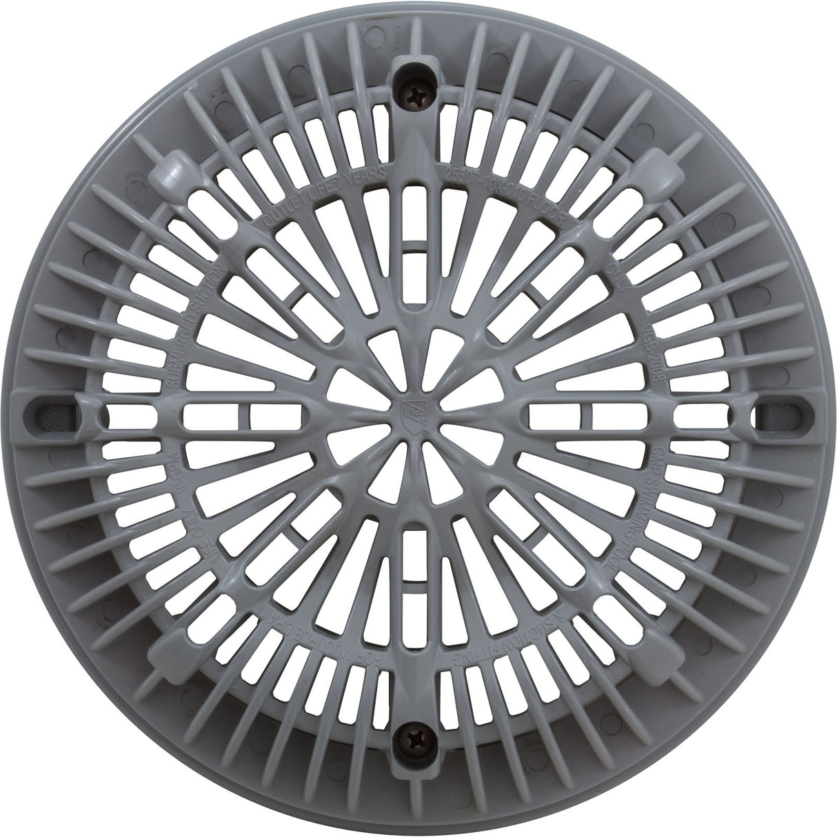 Vinyl Liner Pool Main Drain Ring, 8" Galaxy Lid (Gray) : 25548-001-000