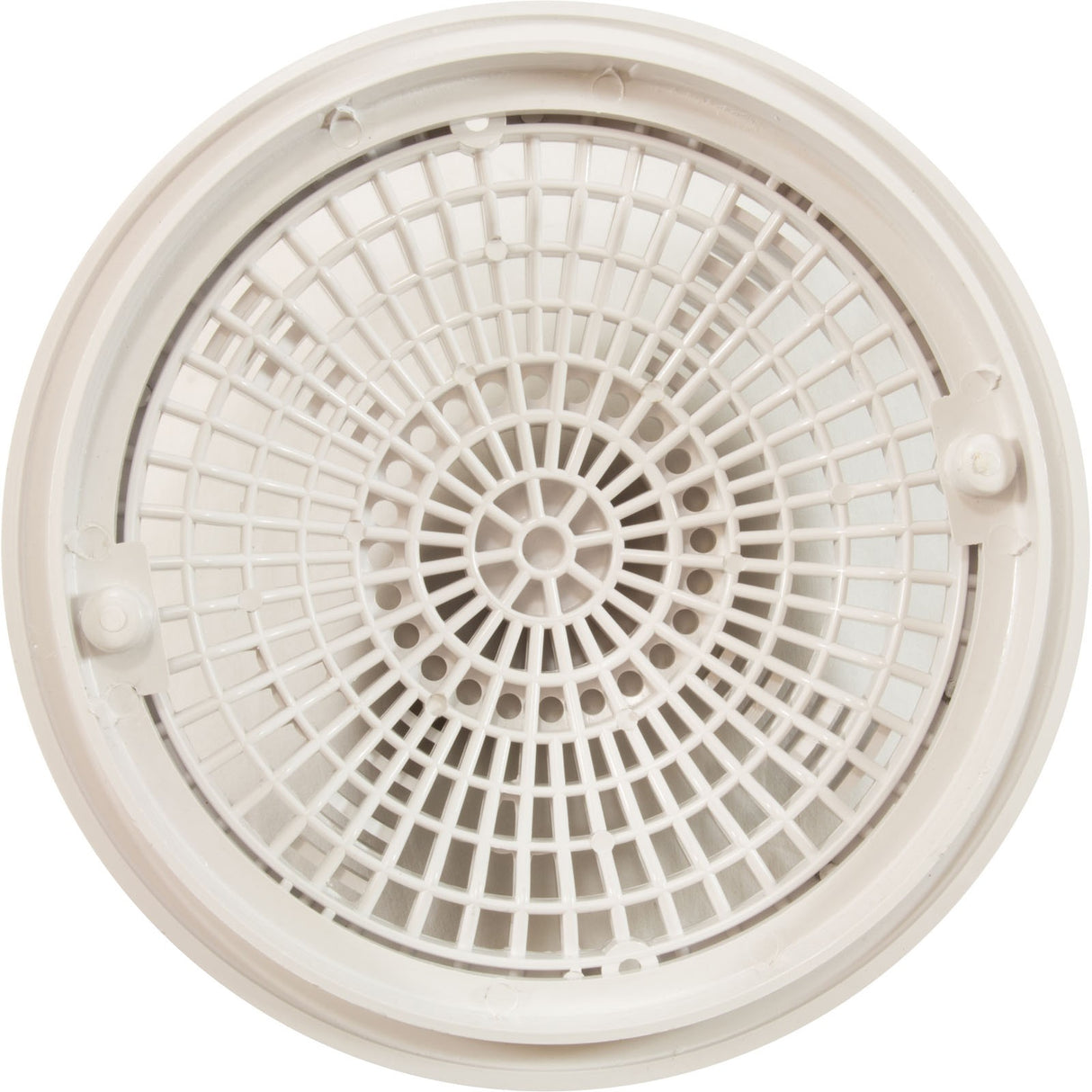 Main Drain Cover & Frame, Waterway Tru Flo 8", White, VGB : 640-1800 V