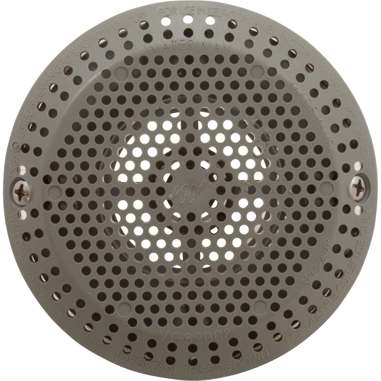 SPC-2VP HI-FLO SUCTION, 1-1/2"HEX PORTABLE SPA, Grey : 640-3257 VP