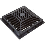 Main Drain Grate, Waterway, 9"x 9", with Frame (2011) , Black : 640-4791 V