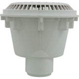 Main Drain, WW Anti Vortex, 8" Round, Gun, 2"s, Side, White : 640-2520 V