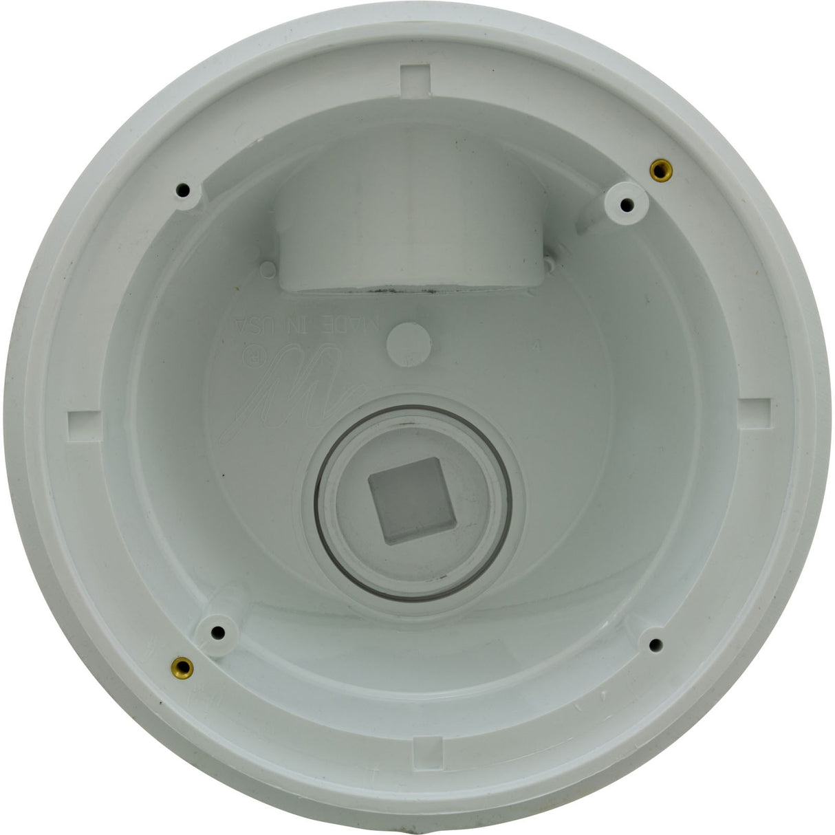 Main Drain, WW Anti Vortex, 8" Round, Gun, 2"s, Side, White : 640-2520 V