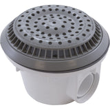 Main Drain, WW Anti Vortex, 8" Rnd, Vinyl, 1-1/2"s, Gray : 640-2667 V