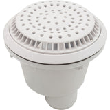 Main Drain, WW Anti Vortex, 8" Rnd, Vinyl, 2"s, White : 640-2750 V