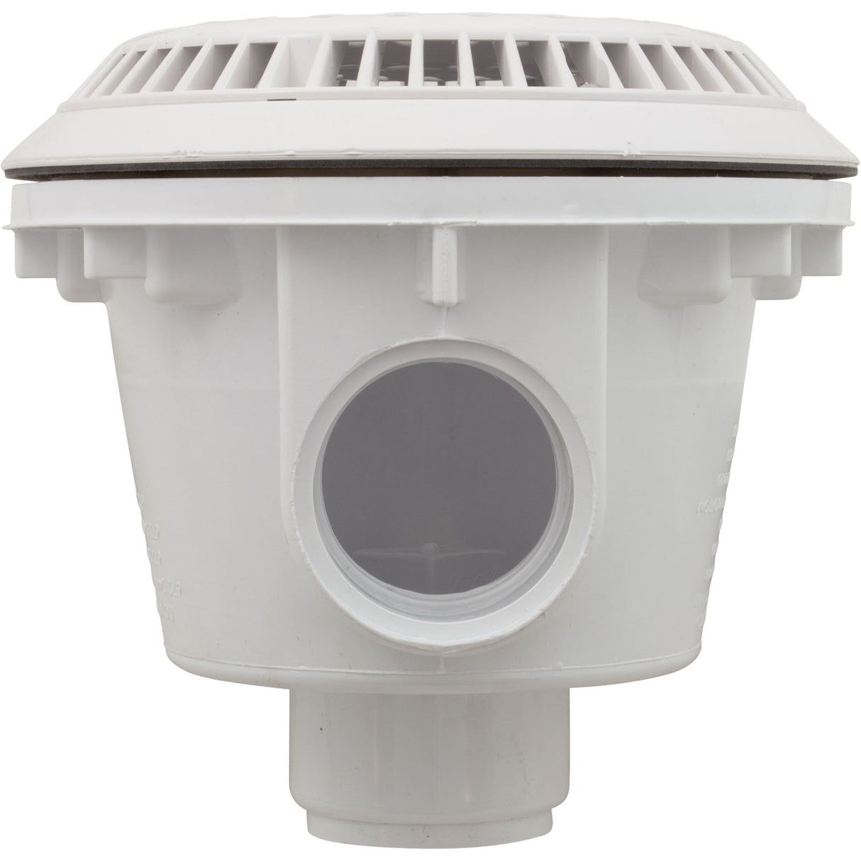 Main Drain, WW Anti Vortex, 8" Rnd, Vinyl, 2"s, White : 640-2750 V