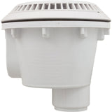 Main Drain, WW Anti Vortex, 8" Rnd, Vinyl, 2"s, White : 640-2750 V