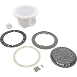 Main Drain, WW Anti Vortex, 8" Rnd, Vinyl, 2"s, Gray : 640-2757 V