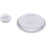 Main Drain, WW Anti Vortex, 8" Rnd, Gun, 2-1/2"s, White : 640-2410 V