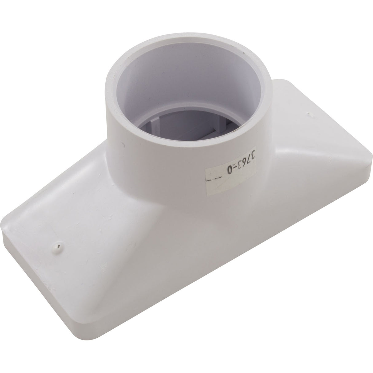 Gutter Drain, Pentair 2.5" x 6", w/Grate, White : 542039