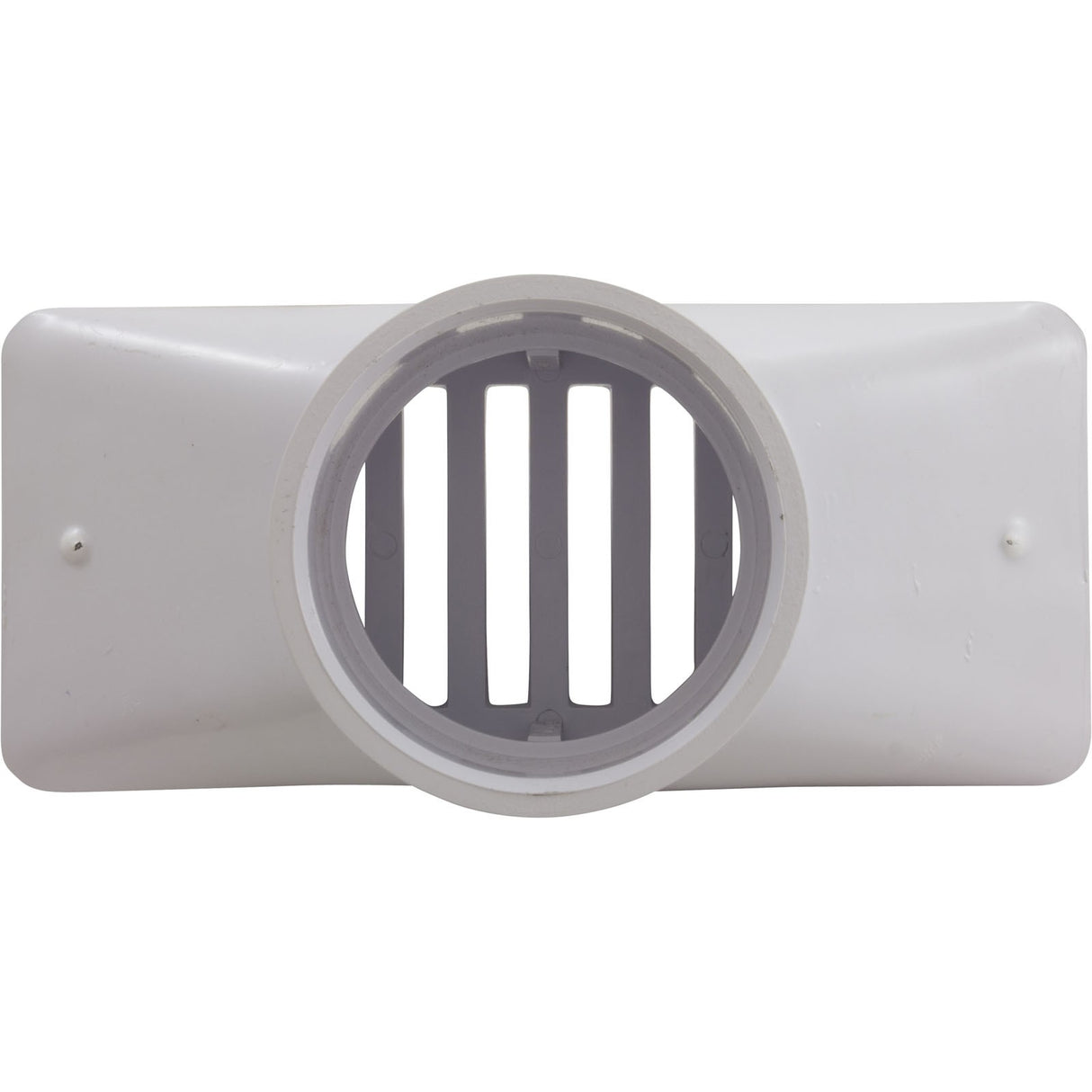 Gutter Drain, Pentair 2.5" x 6", w/Grate, White : 542039