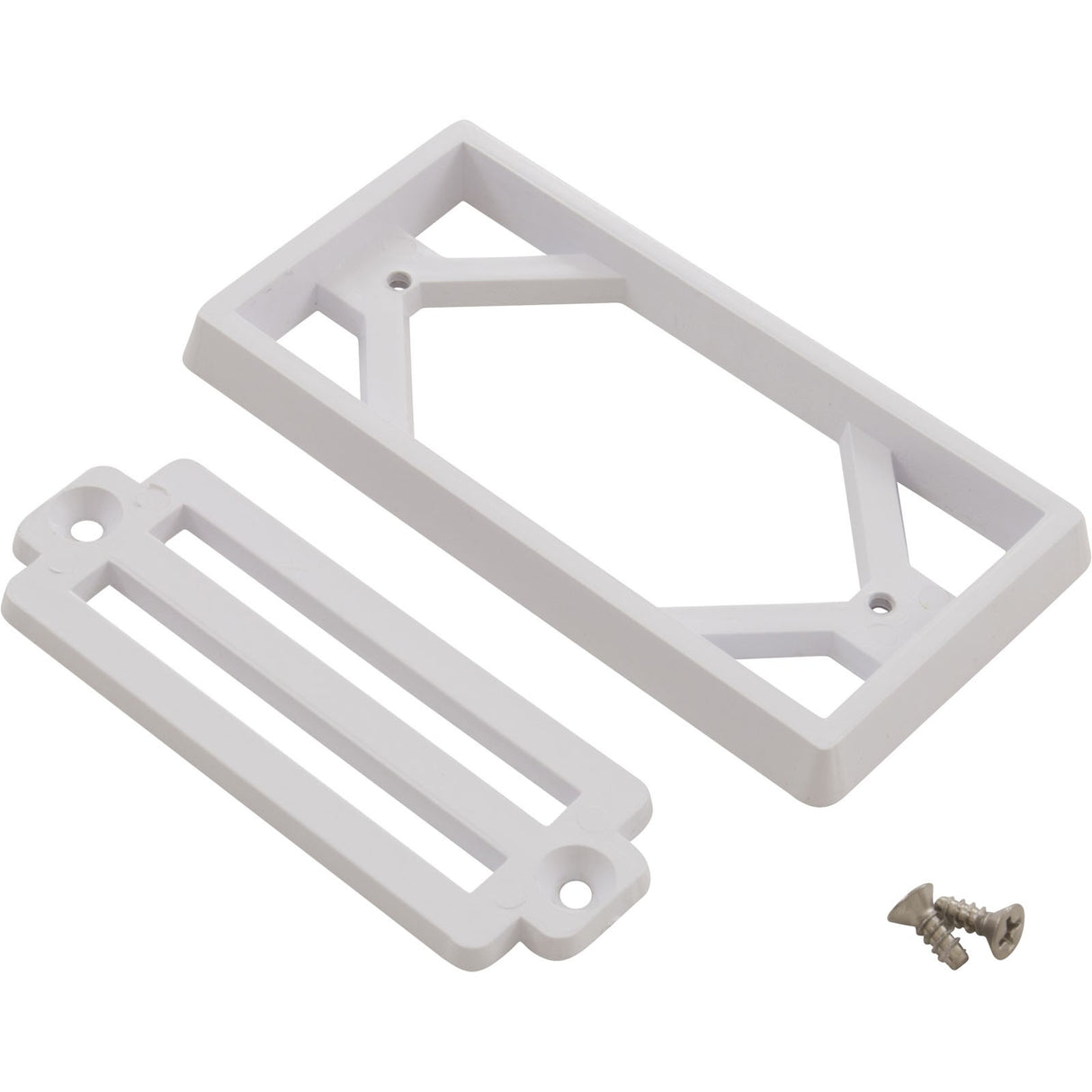 Gutter Drain, Pentair 2" x 4" 3-Bar Frame & Grate, White : 542038