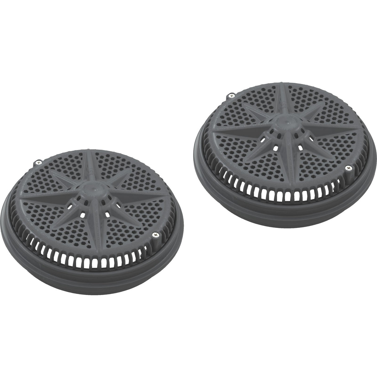 Main Drain Grate, PentStarGuard, 8", 112gpm, DrkGry, qty 2, Lg Rng : 500142