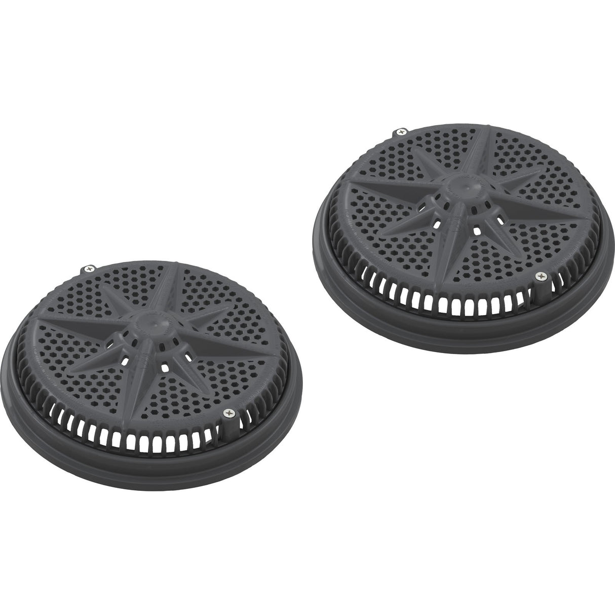 Main Drain Grate, PentStarGuard, 8", 112gpm, DrkGry, qty2, Sh Ring : 500146