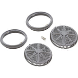Main Drain Grate, Pent StarGuard, 8", 112gpm, Gray, qty 2, Lg Ring : 500143
