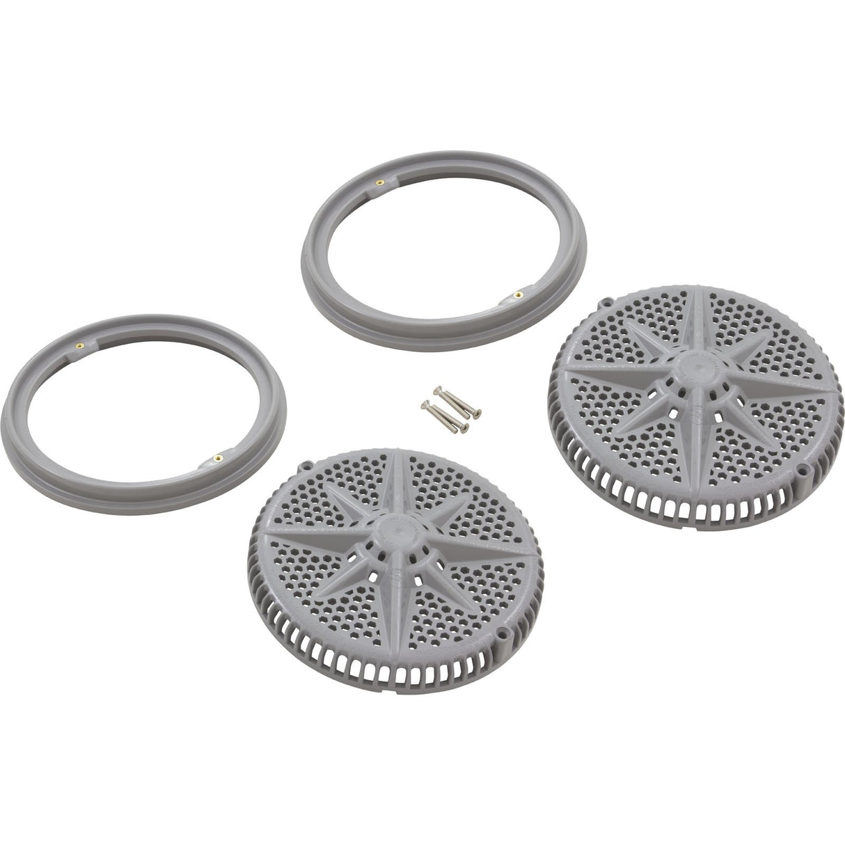 Main Drain Grate, PentStarGuard, 8", 112gpm, Gry, qty 2, Shrt Ring : 500147