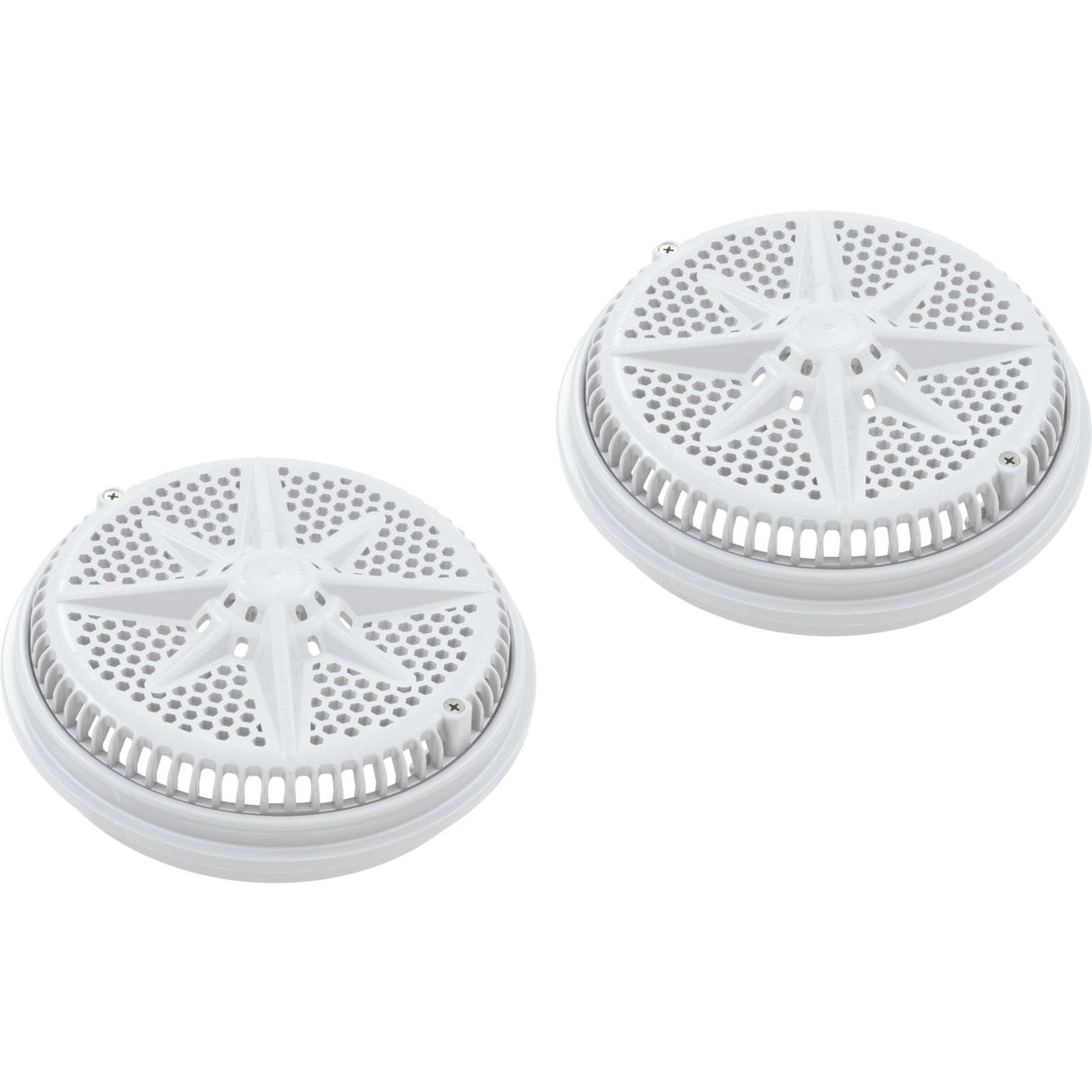 Main Drain Grate, PentStarGuard, 8", 112gpm, Wht, qty 2, Long Ring : 500140