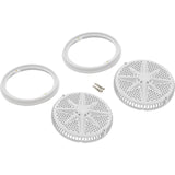 Main Drain Grate, Pent StarGuard, 8", 112gpm, Wht, qty 2, Shrt Rin : 500144