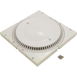 Main Drain Grate, Afras, 12" x 12" Square, w/SS Screws, Wht : 10064ACW