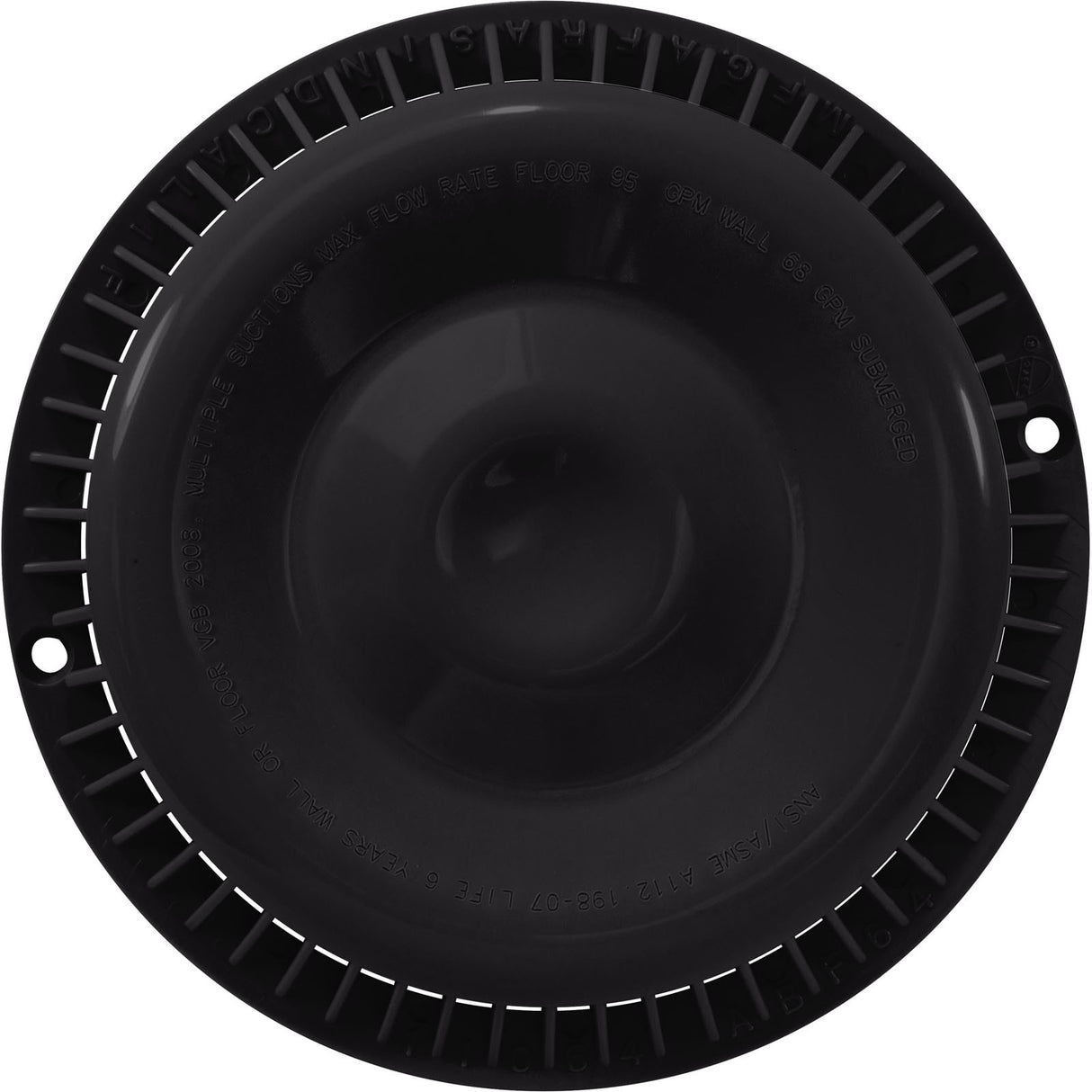 Main Drain Cover, Afras, Anti Vortex, Black, w/Screws : 11064BK