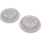 Suction Cover, Hayward WG1030, 8" Round, w/Frame, Wht, Qty 2 : WG1030AVPAK2
