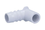 Fitting, PVC, Ribbed Barb Ell Adapter, 90°, 3/4"RB x 1/2"Spg : 411-3500