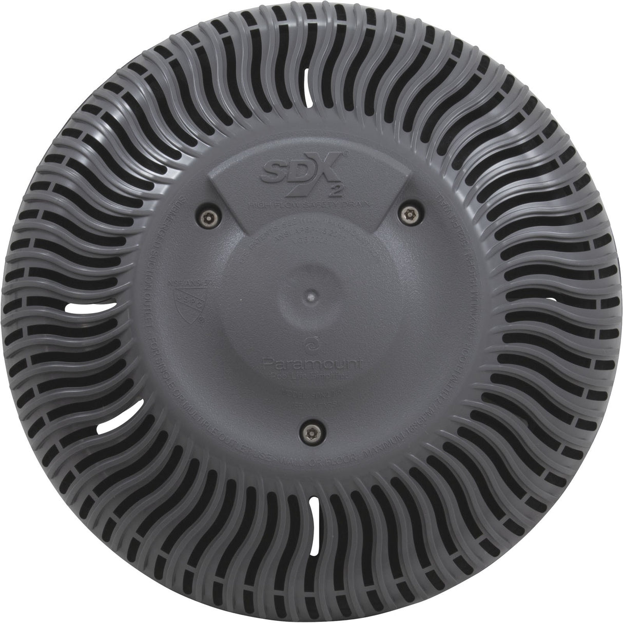 Main Drain Grate, Paramount SDX2, Concrete, Gray : 004-192-2231-02