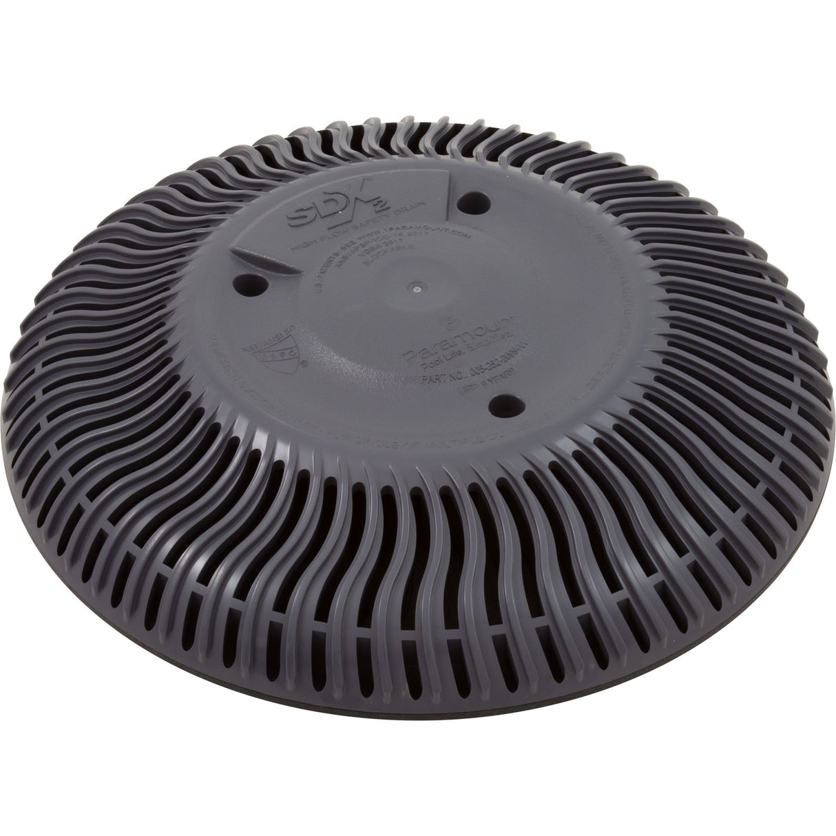 Main Drain Grate, Paramount SDX2, Vinyl, Gray, qty 2 : 004-172-2231-02