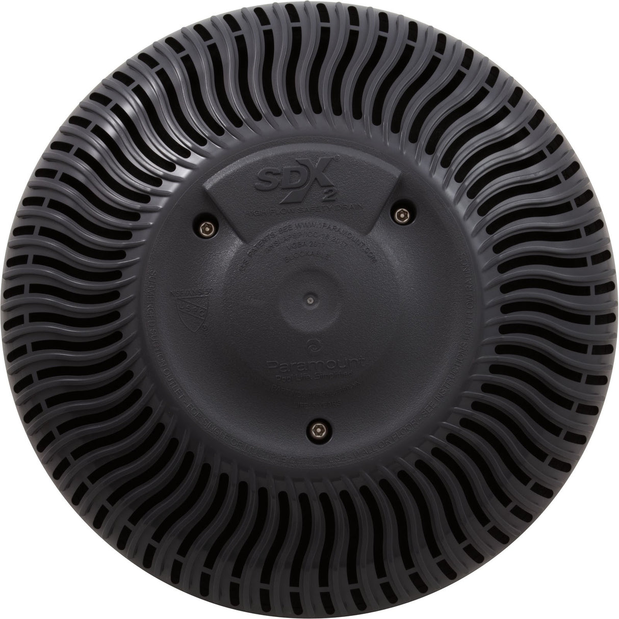 Main Drain Grate, Paramount SDX2, Vinyl, Black, qty 2 : 004-172-2231-03