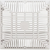 Main Drain Grate, Waterway 9" x 9" Square, White : 642-4790 V