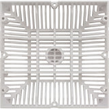 Main Drain Grate, Waterway 9" x 9" Square, White : 642-4790 V