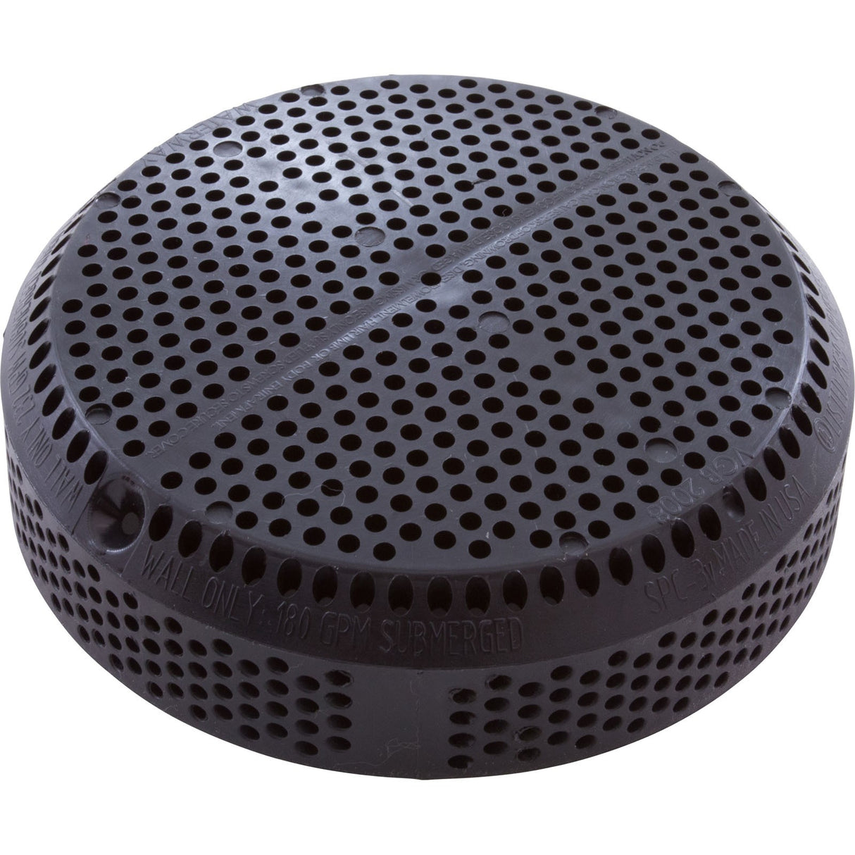 Suction Cover, Waterway 5" Super Hi-Flow, Black, W/O Screws : 642-3631 V