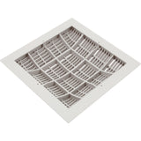 Main Drain Grate, Waterway, 12" x 12" Square, w/Frame, White : 640-4720 V