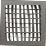 Main Drain Grate, Waterway, 12" x 12" Square, w/Frame, Gray : 640-4727 V