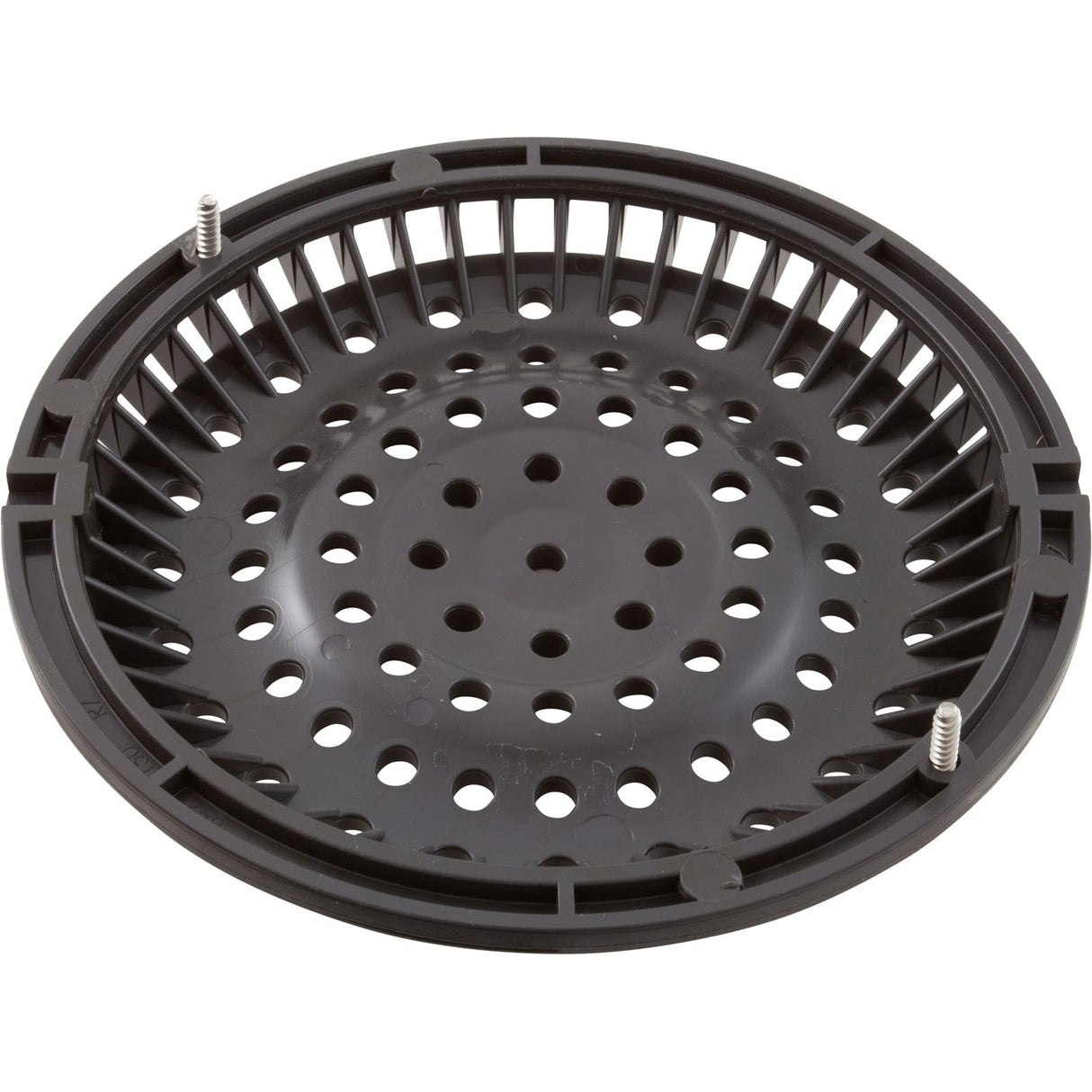Main Drain Grate, WW Anti-Vortex, 8" Round, w/o Screws, Dk Gry : 642-2159-DKG V
