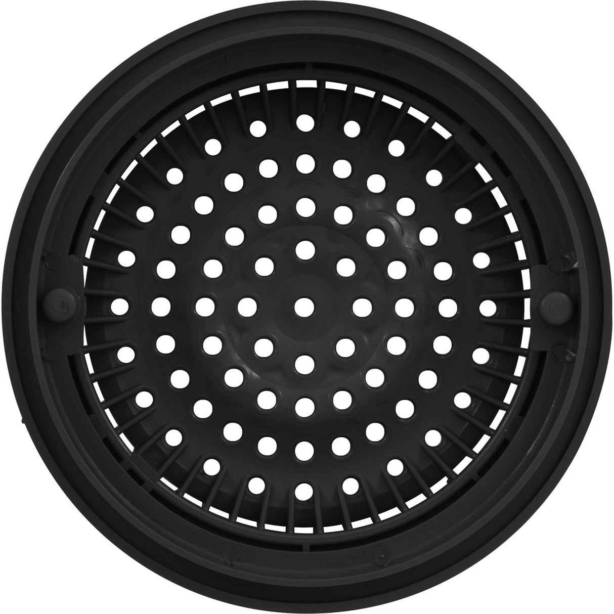 Main Drain Grate, WW Anti Vortex, 8" Rnd, w/Collar, Black : 640-2311 V