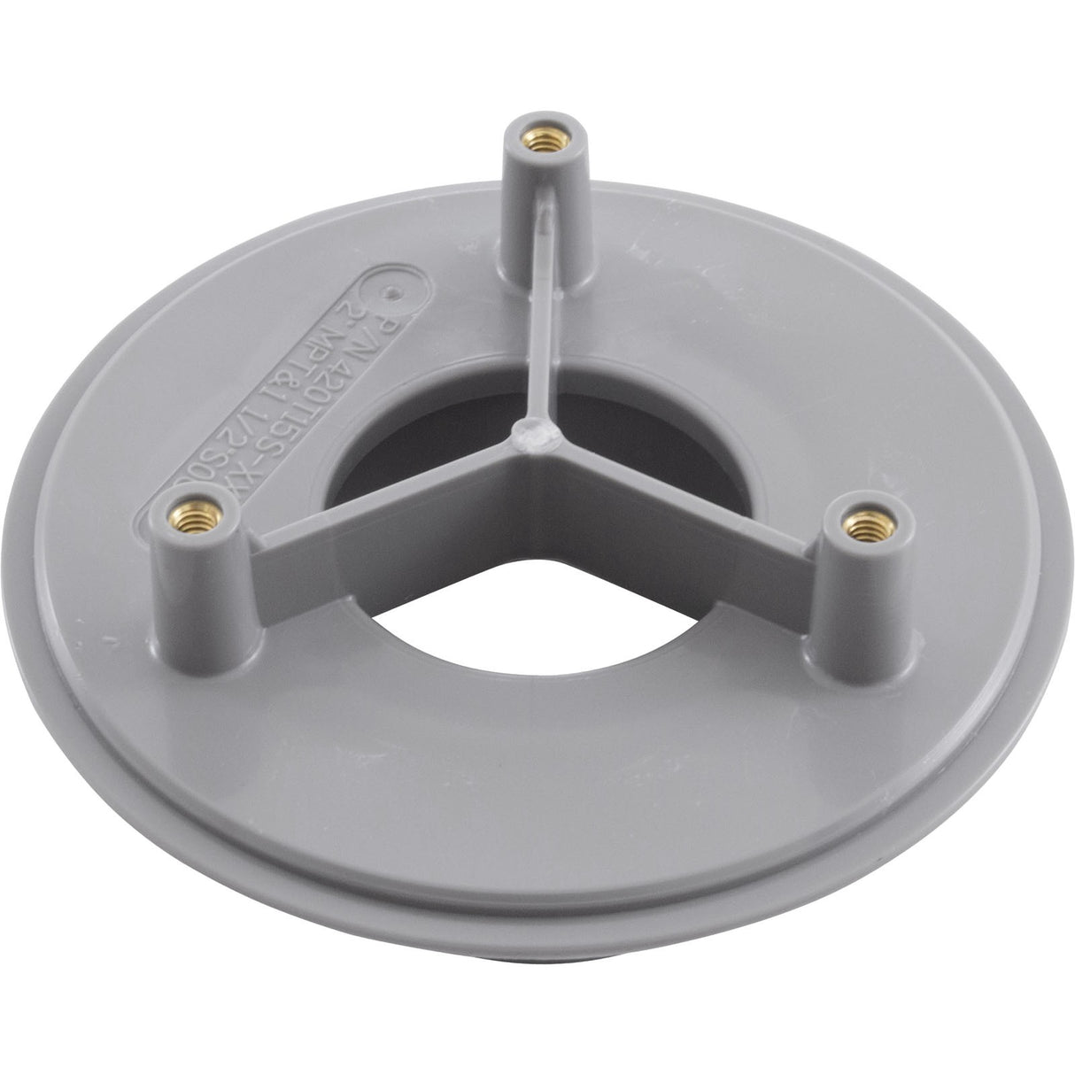 Wall Fitting, 4" dia, 2-3/8"hs, 2"mpt-1-1/2"s, Lt Gray : 420T15S103