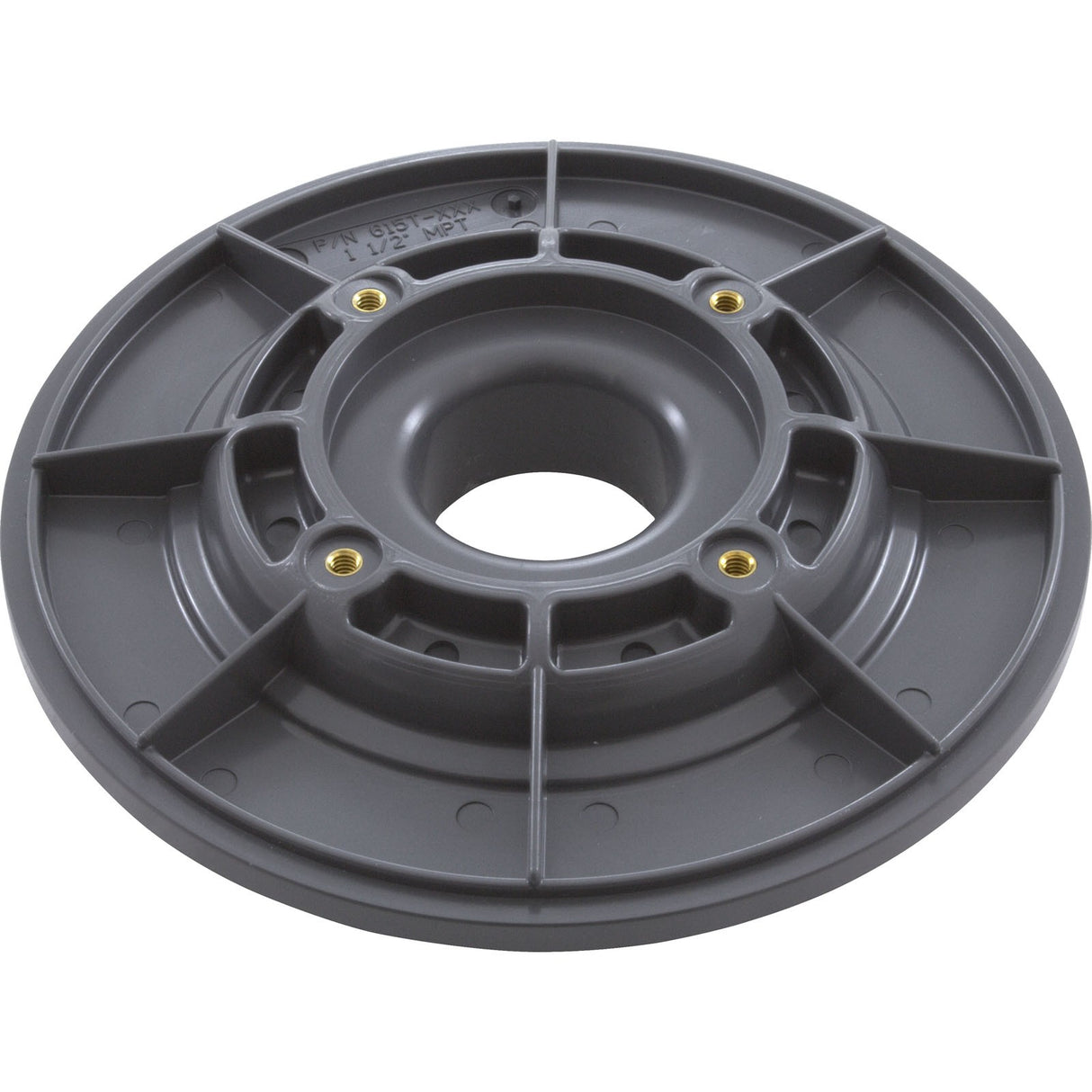 Wall Fitting, 6" dia, 1-7/8"hs, 1-1/2"mpt, Dk Gray : 615T105