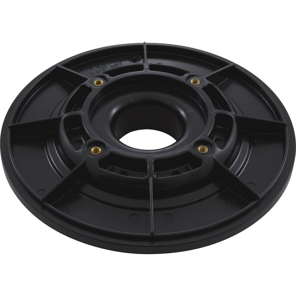 Wall Fitting, 6" dia, 1-7/8"hs, 1-1/2"mpt, Black : 615T102