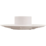 Wall Fitting, 6" dia, 2-3/8"hs, 2"mpt-1-1/2"s, White : 620T15S101