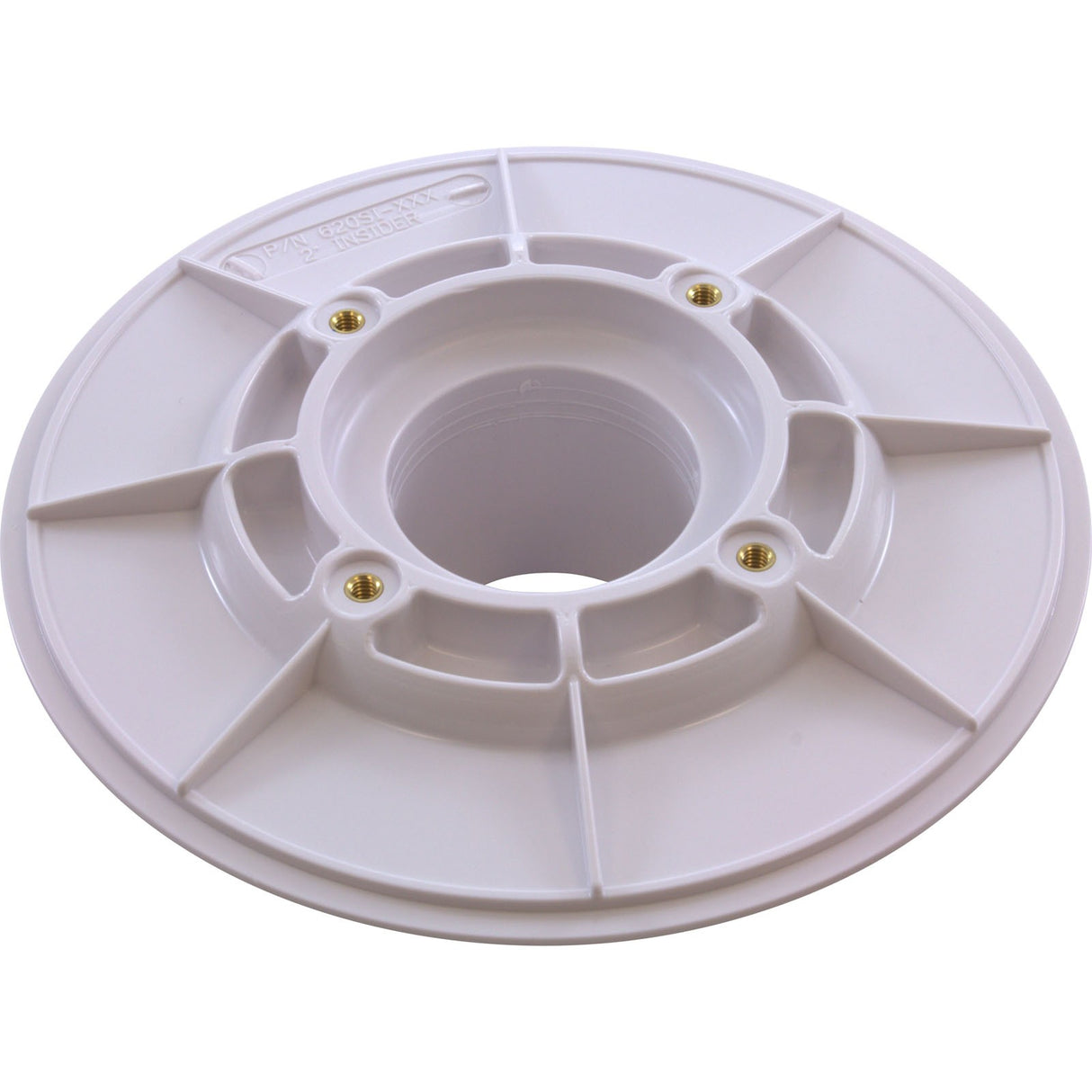 Wall Fitting, 6" dia, 2-3/8"hs, 2"s Insider, White : 620SI101