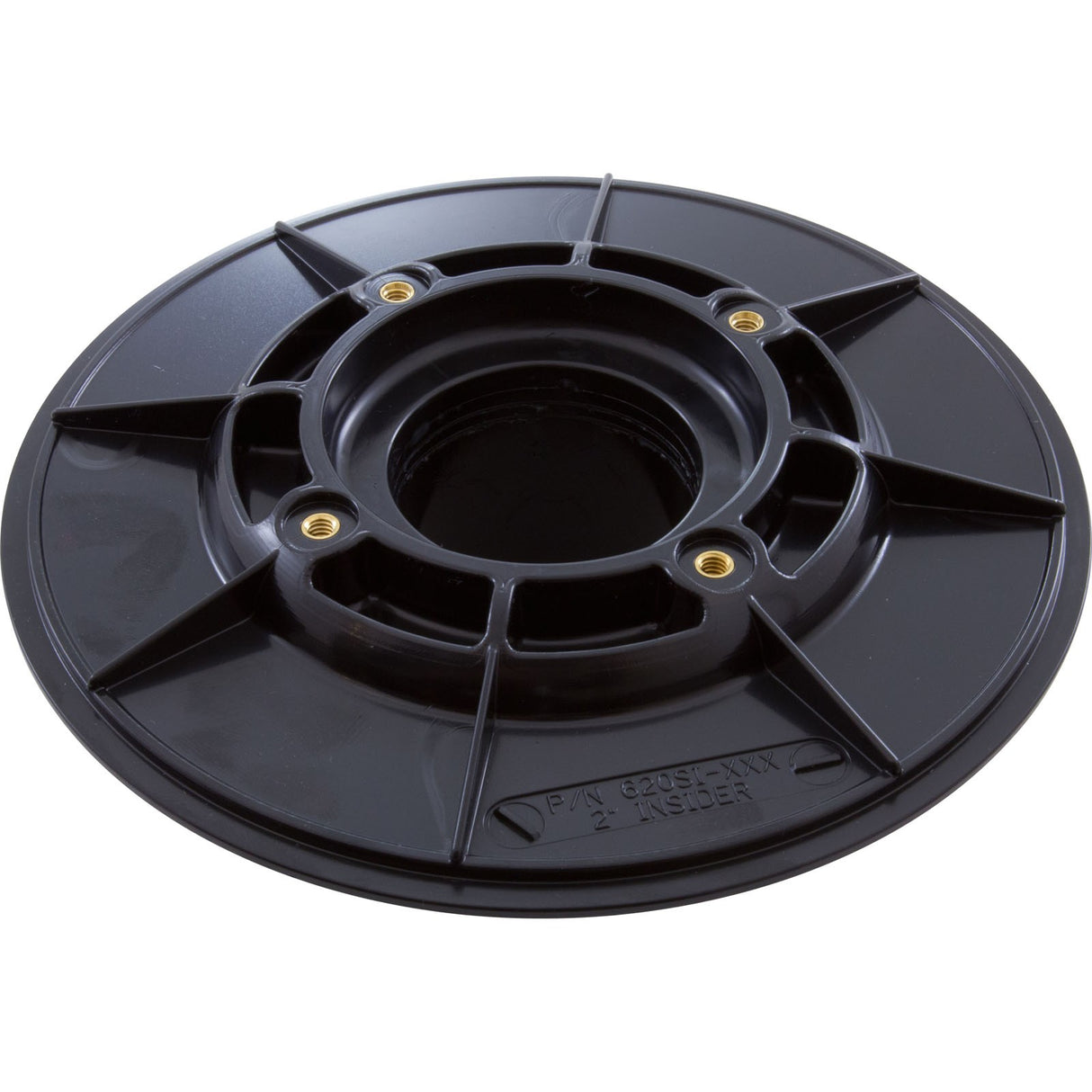 Wall Fitting, 6" dia, 2-3/8"hs, 2"s Insider, Black : 620SI102