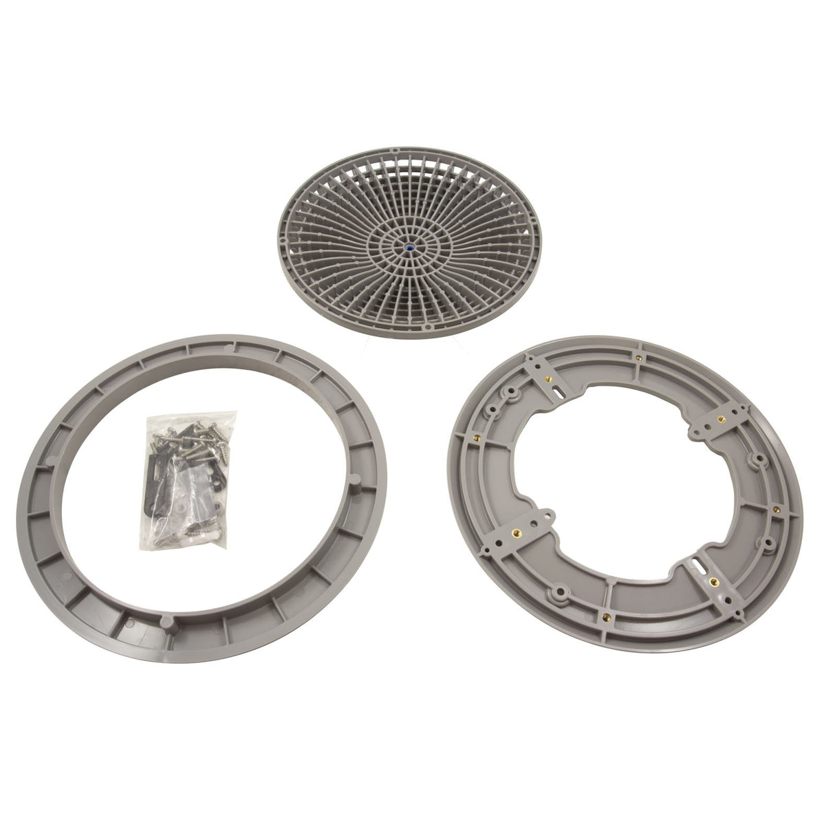 Main Drain Grate, Retro 10" Round, Universal, Light Gray : A10RCFR103