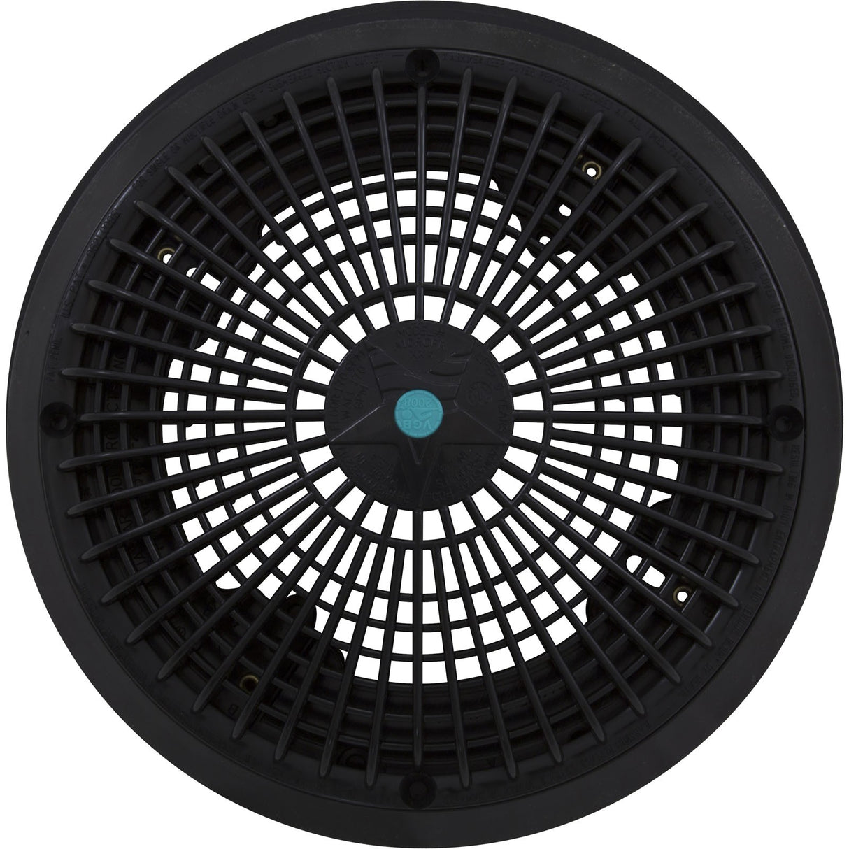 Main Drain Grate, Retro 10" Round, Universal, Black : A10RCFR102