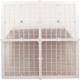 Drain Grate, 4-12" Sq, w/ 24" Sq Frame, Anit Entrap, White : 24101