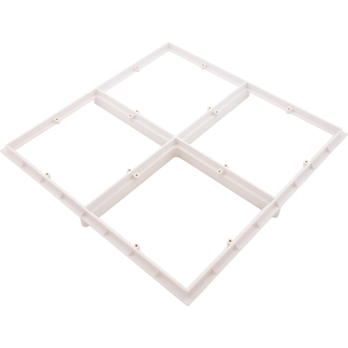 Drain Grate, 4-12" Sq, w/ 24" Sq Frame, Anit Entrap, White : 24101