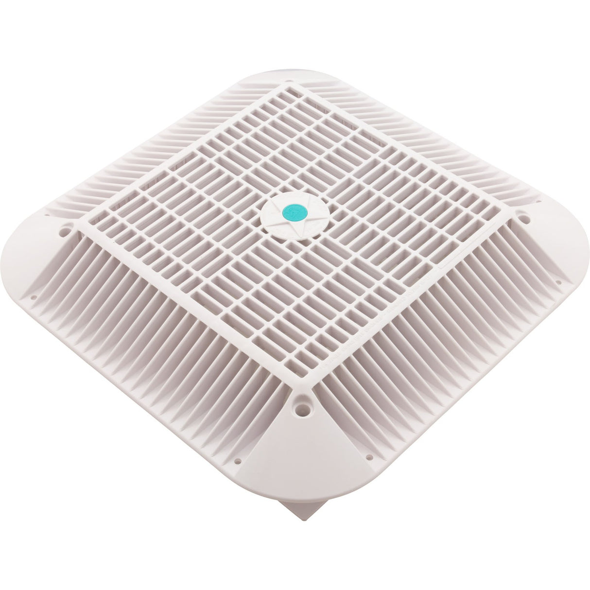 Main Drain Grate, Aquastar Retro Wav, 12" x 12" Square, Wht : 1216101