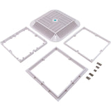 Main Drain Grate, Aquastar Retro Wav, 12" x 12" Square, Wht : 1216101