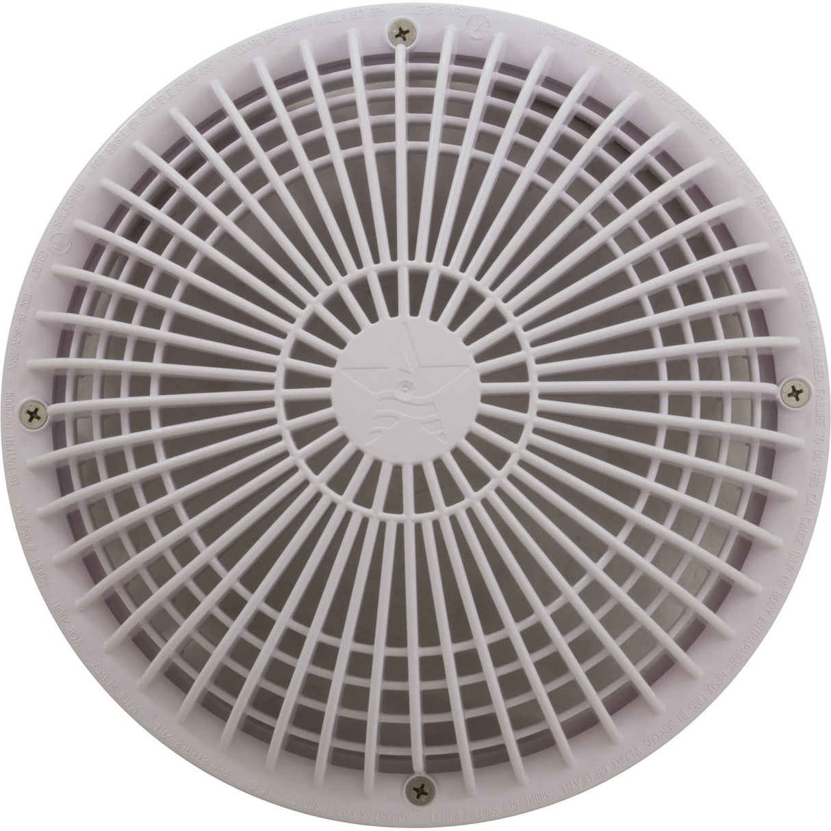 Cover, Aquastar MoFlo, 10" Round, w/Frame, White : 10MF101