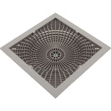 Main Drain Cover, Aquastar MoFlow, 12" Square, w/Fr, Lt Gry, VGB : 12MF103